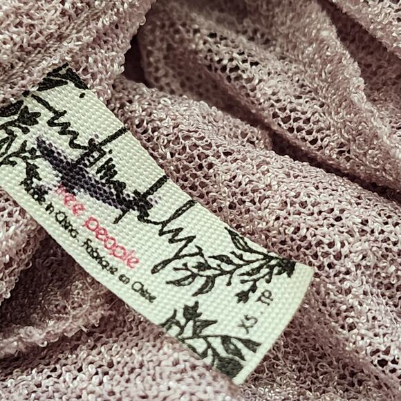 Free People Corset Sheer Dusty Rose Pink Ruffle Mesh Maxi Dress - Picture 5 of 7